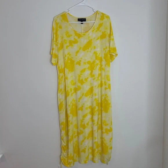 Lane Bryant Yellow Tie-Dye Dress - Picture 5 of 8